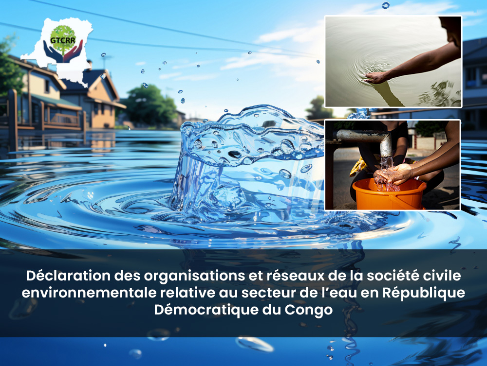 Déclaration des organisations et réseaux de la société civile environnementale relative au secteur de l’eau en RDC