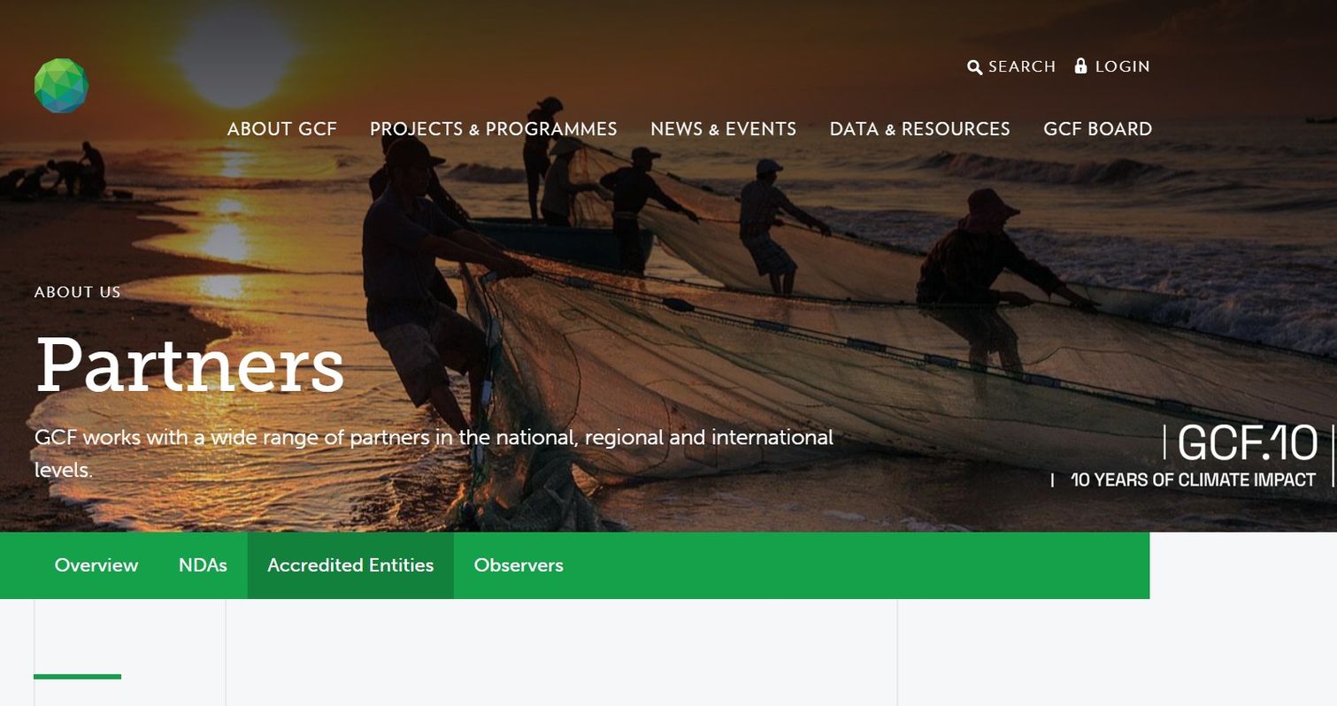 Liste des entités accréditées du FVC et CAFI pour la mise en œuvre du PSE en RDC