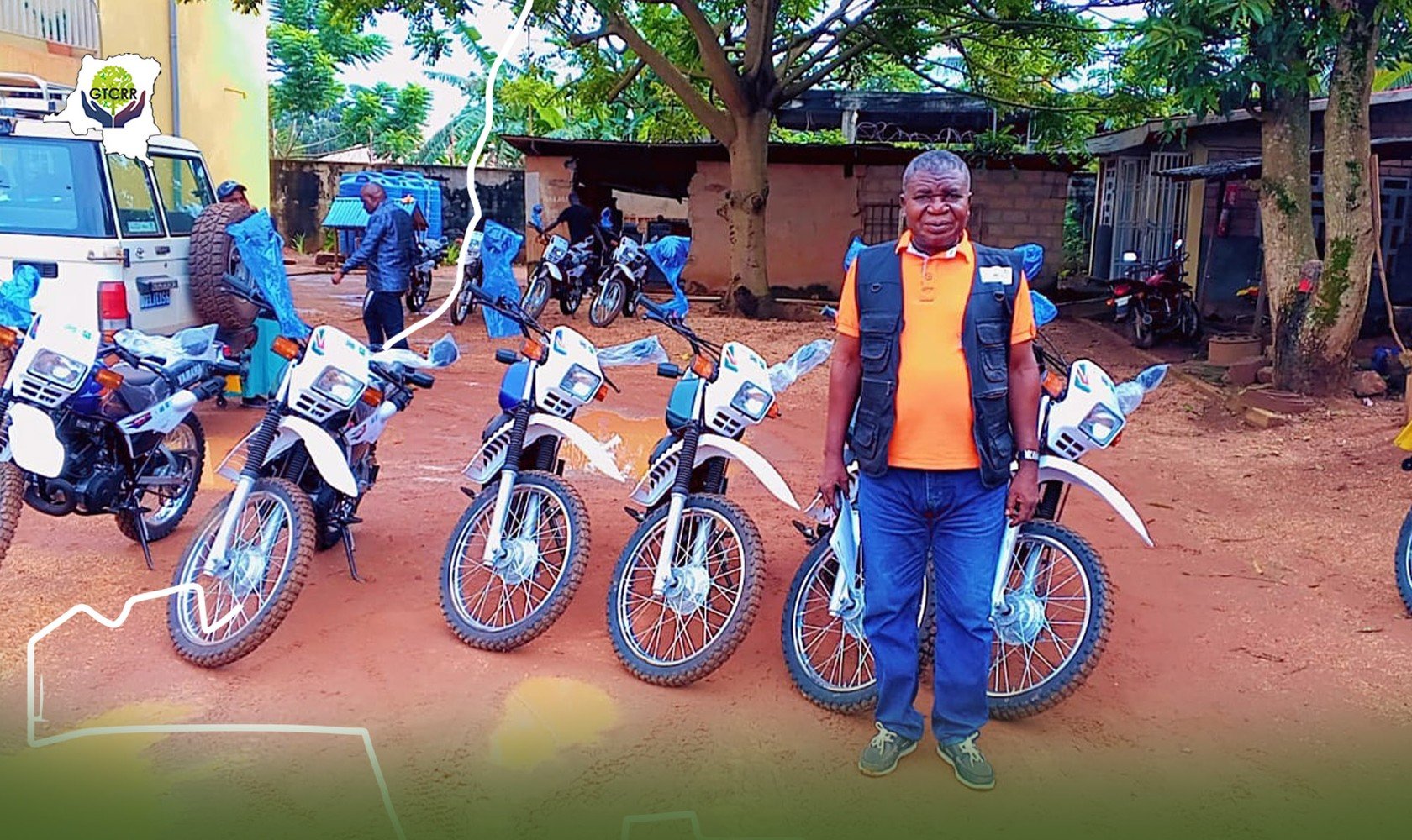 GTCRR Sud-Ubangi : six motos pour renforcer le suivi des activités du PIREDD Sud-Ubangi