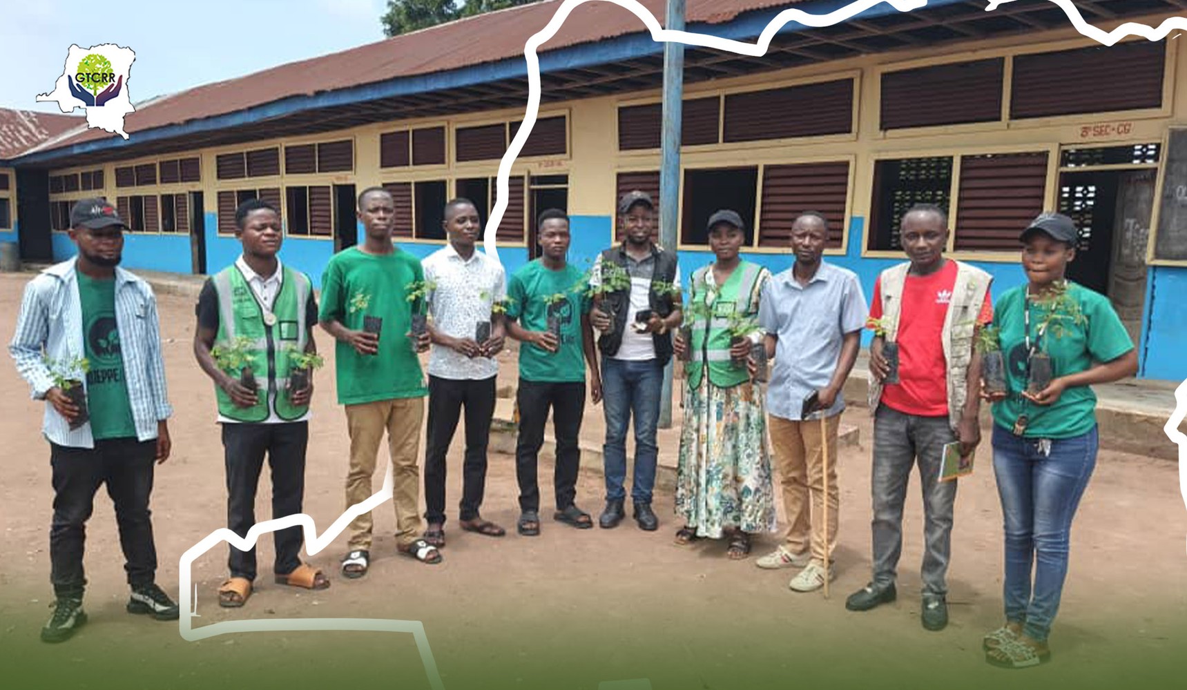 Le GTCRR Mongala accompagne la DJEPPE dans une campagne de plantation d’arbres à Lisala